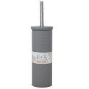 Wholesale - MATTE GREY EMBOSSED TOILET BRUSH HOLDER, UPC: 092903957239
